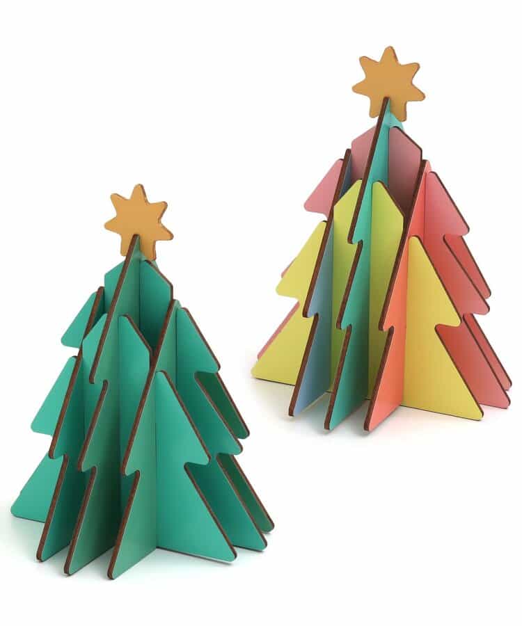 ★SALE★木製 組み立てカラフルクリスマスツリー_359230
