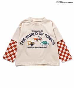 TOMICA働く車レイヤード風Tシャツ