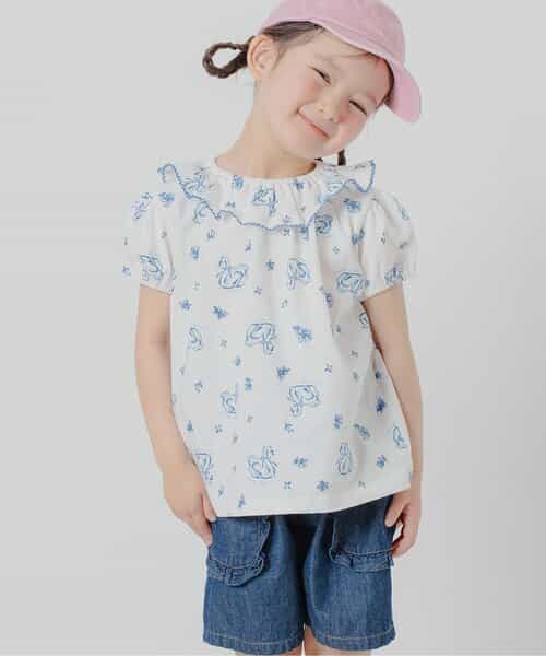 ★SALE★【リンク】スワン・ローズガーデン総柄Tシャツ