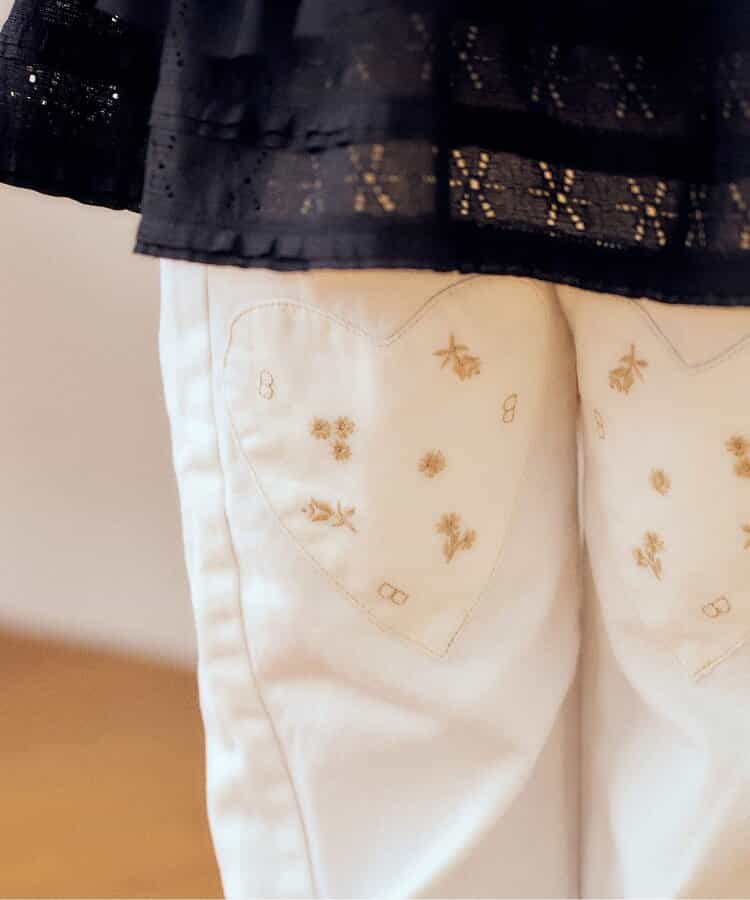 ハートパッチバレルパンツ  10分丈_912238