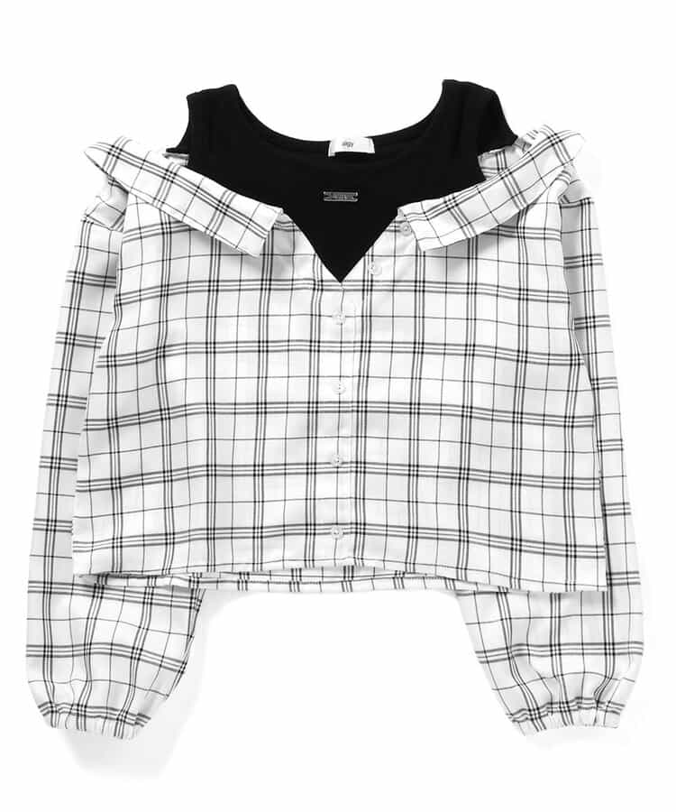 ★SALE★ドッキングチェックシャツ_724061