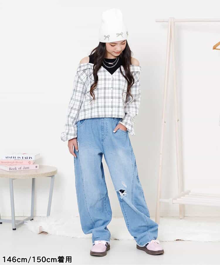 ★SALE★ドッキングチェックシャツ_724062