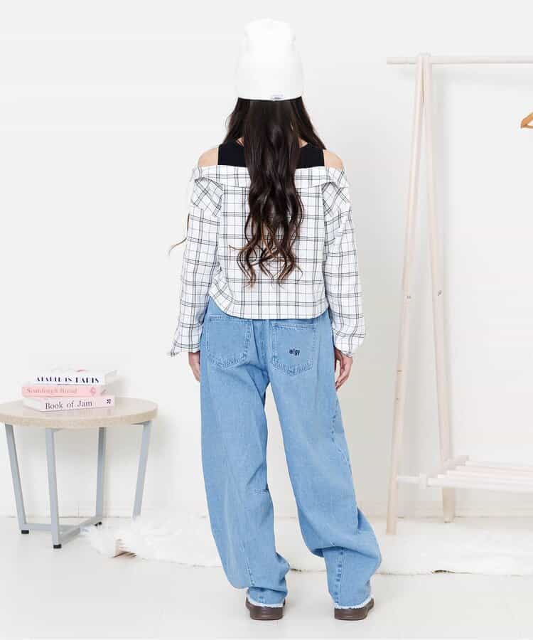 ★SALE★ドッキングチェックシャツ_724063