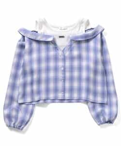 ★SALE★ドッキングチェックシャツ_724065