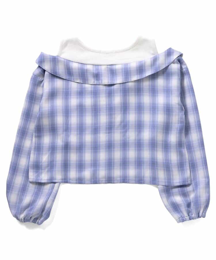 ★SALE★ドッキングチェックシャツ_724066