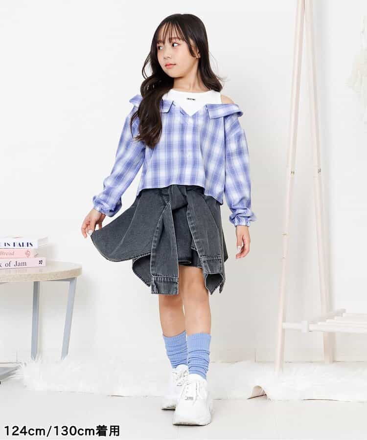 ★SALE★ドッキングチェックシャツ_724071