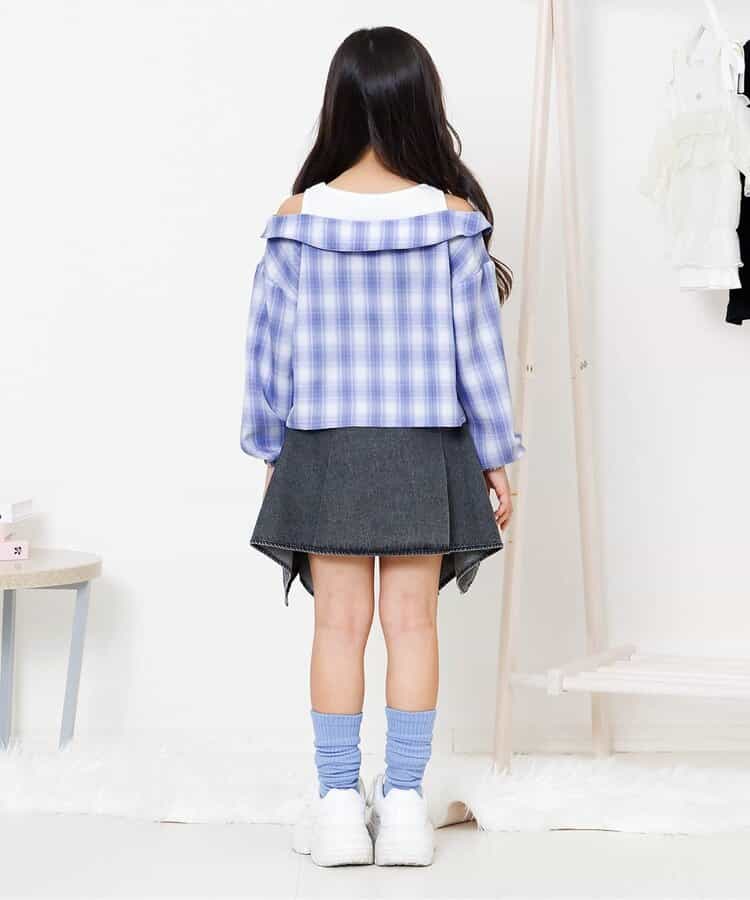 ★SALE★ドッキングチェックシャツ_724072