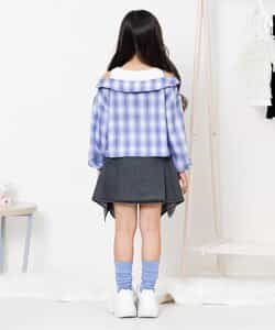 ★SALE★ドッキングチェックシャツ_724072