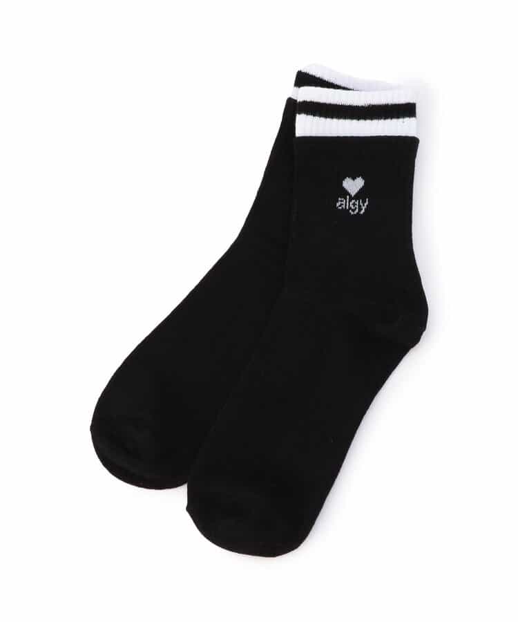 【抗菌防臭】レイヤード風クルーソックス1