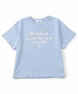 ★SALE★シルケット加工りぼん付きロゴTシャツ