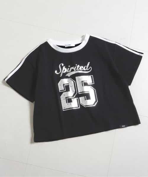 袖ラインナンバリングTシャツ