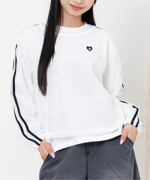 ★SALE★メッシュラインロンT＆ロンTセット｜レイヤードコーデ 2枚セット