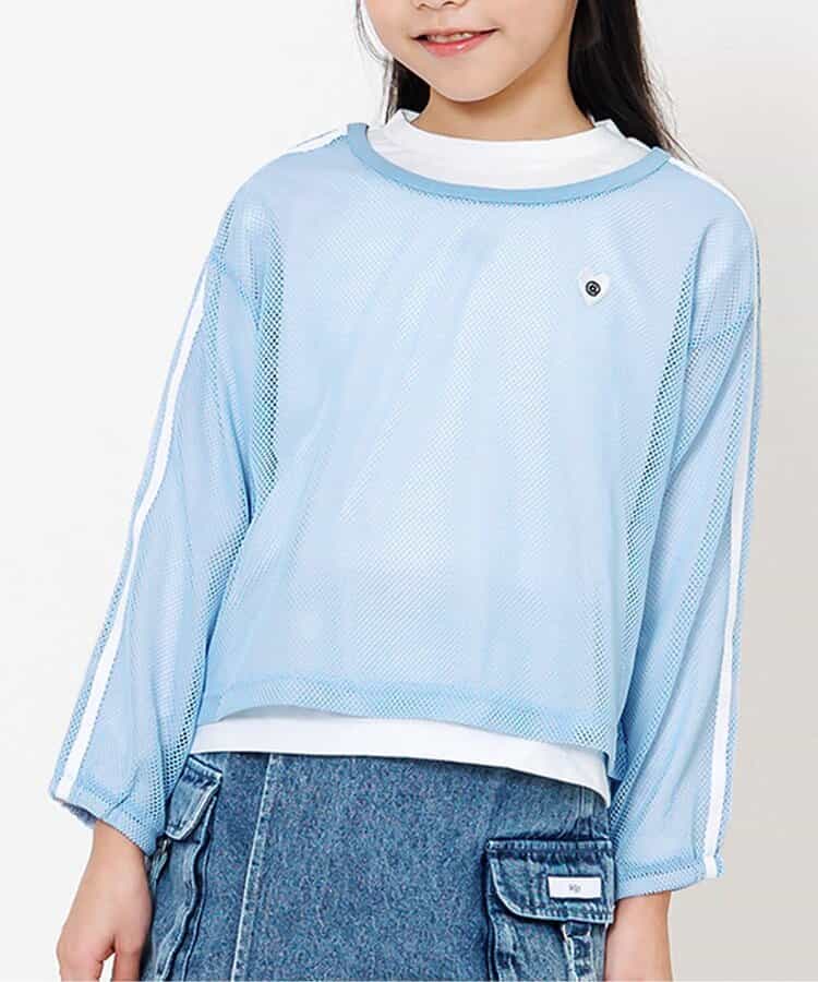 ★SALE★メッシュラインロンT＆ロンTセット｜レイヤードコーデ 2枚セット