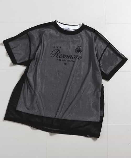 メッシュT & Tシャツセット｜レイヤードコーデ 2枚セット