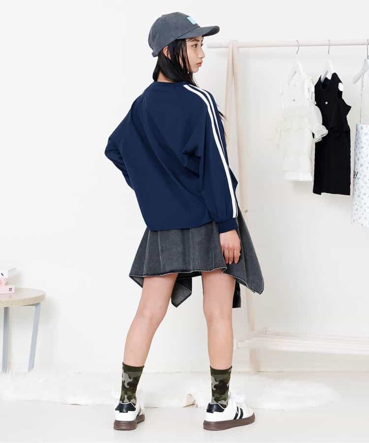 ★SALE★シャツ巻き風デニムキュロット_756537