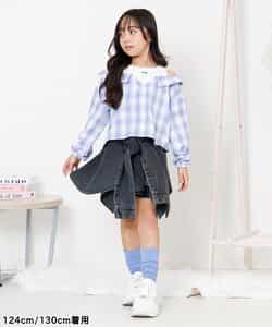 ★SALE★シャツ巻き風デニムキュロット_756538