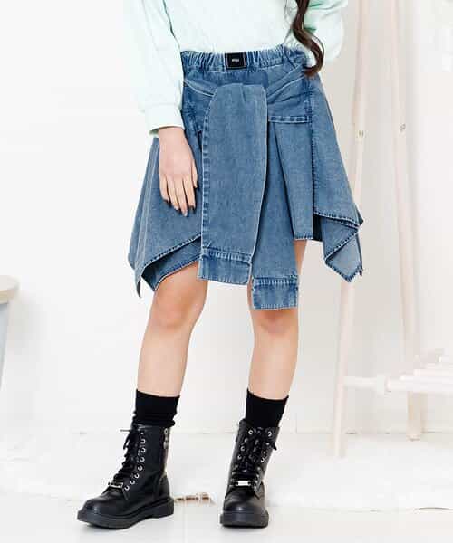 ★SALE★シャツ巻き風デニムキュロット