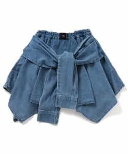 ★SALE★シャツ巻き風デニムキュロット_756540