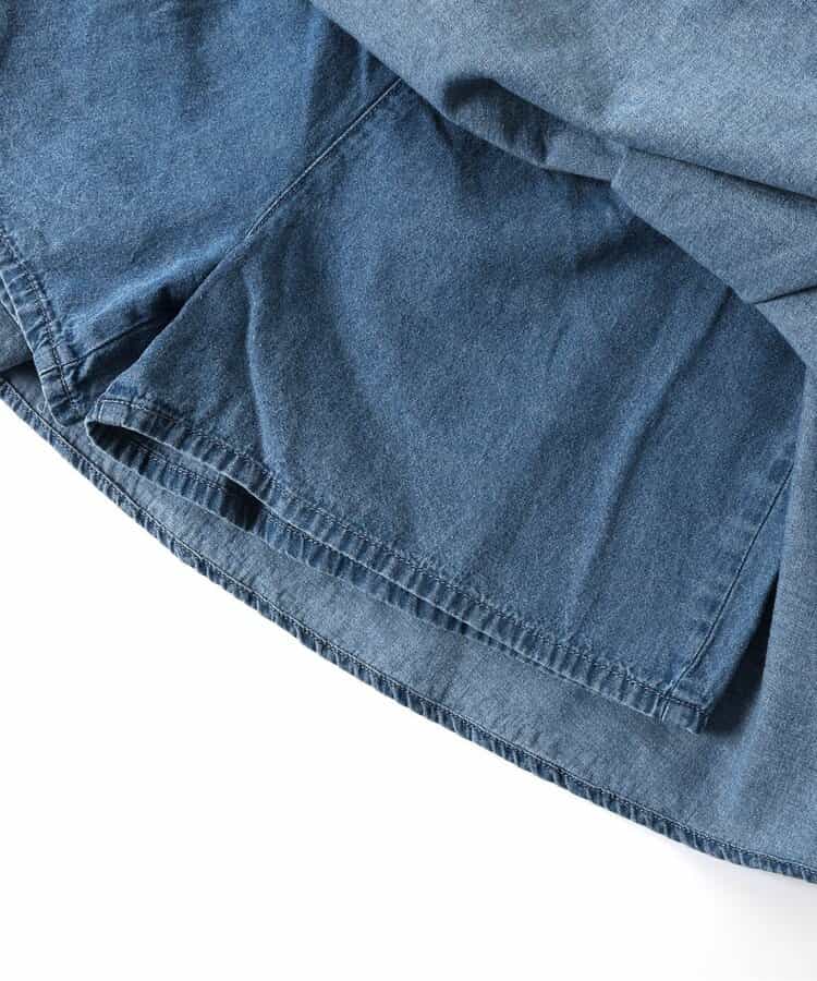 ★SALE★シャツ巻き風デニムキュロット_756546