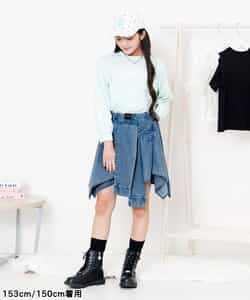 ★SALE★シャツ巻き風デニムキュロット_756548