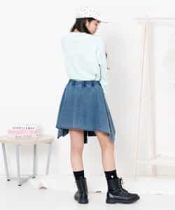 ★SALE★シャツ巻き風デニムキュロット_756549