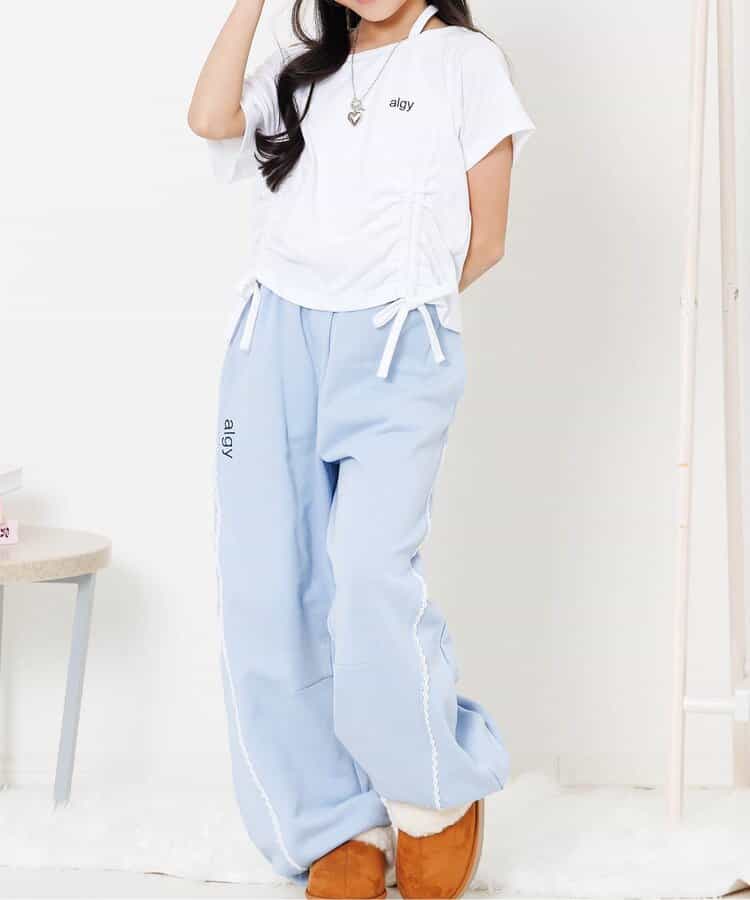 ギャザーTシャツ＆スウェパンセットアップ｜セトア