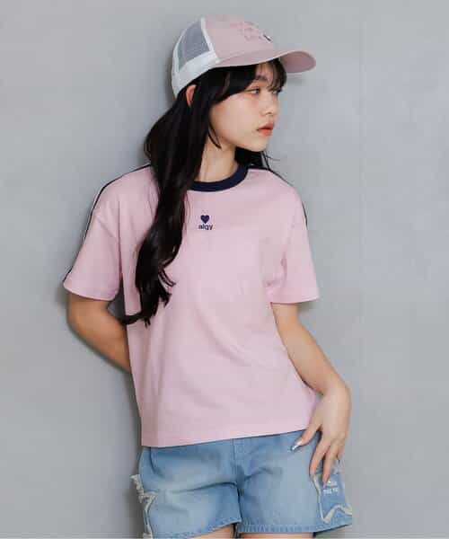 【7月下旬再入荷予定】algyロゴリンガーTシャツ