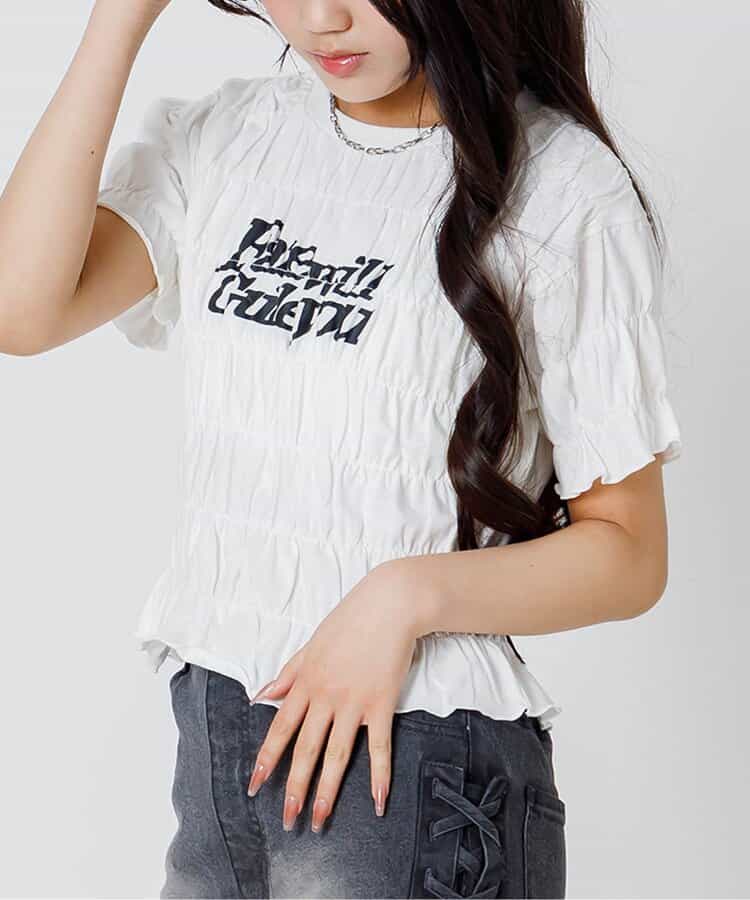 シャーリングロゴTシャツ