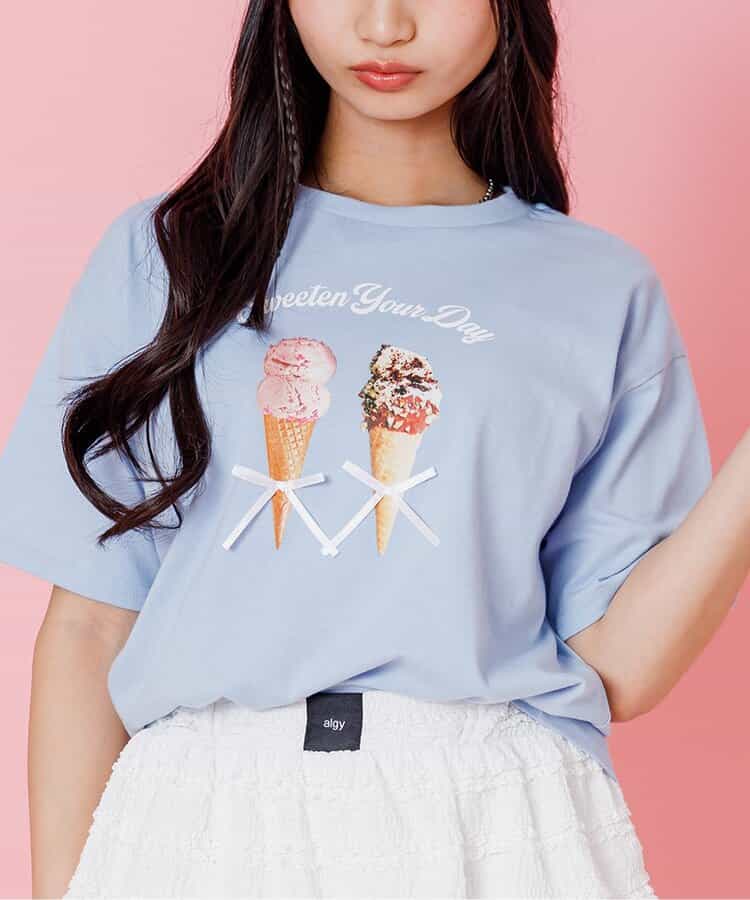 転写アイスりぼんT