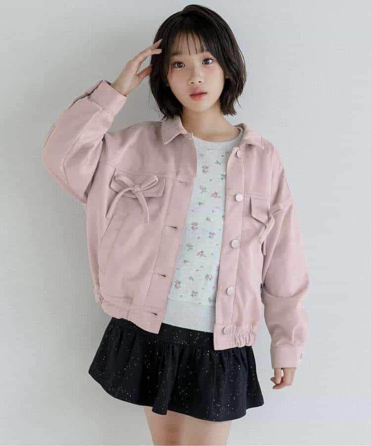 スエードりぼんジャケット
