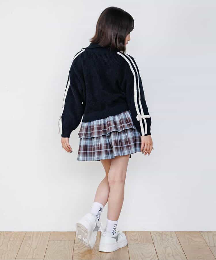 ラインりぼんニットカーデ_957576