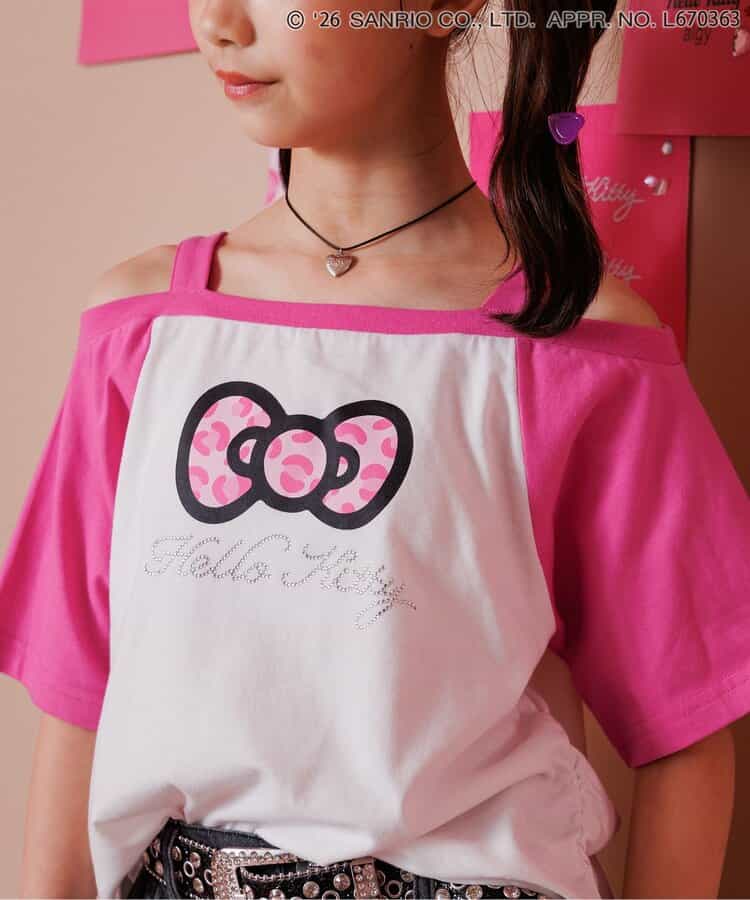 【ハローキティ】ギャルオフショル風Tシャツ_908797