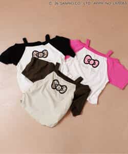 【ハローキティ】ギャルオフショル風Tシャツ_908799
