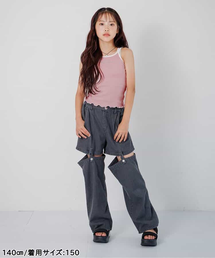 パッド付きシルバーシシュウキャミ_910987