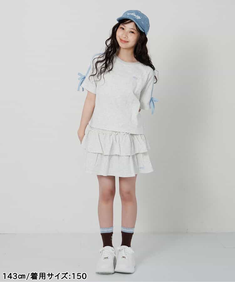 ラメミニ裏毛Tシャツ＆スカパンセット_913363