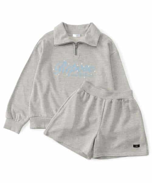 ハーフジップ裏毛セットアップ