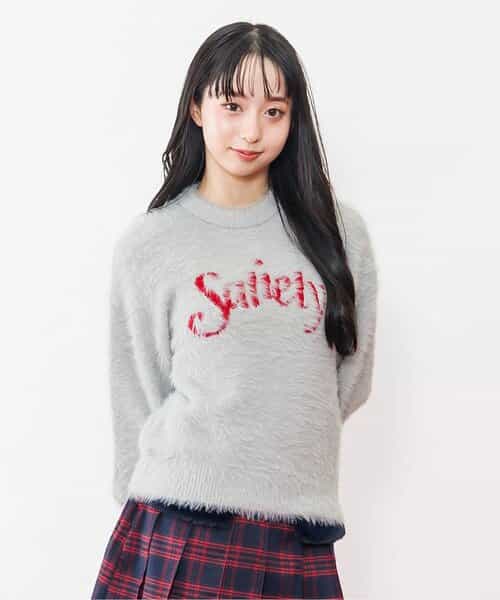 ★SALE★ロゴジャガードシャギーニット