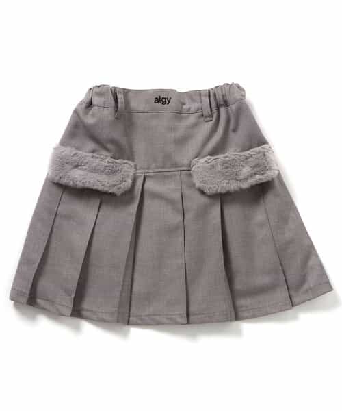 ★SALE★エコファーフラッププリーツスカート
