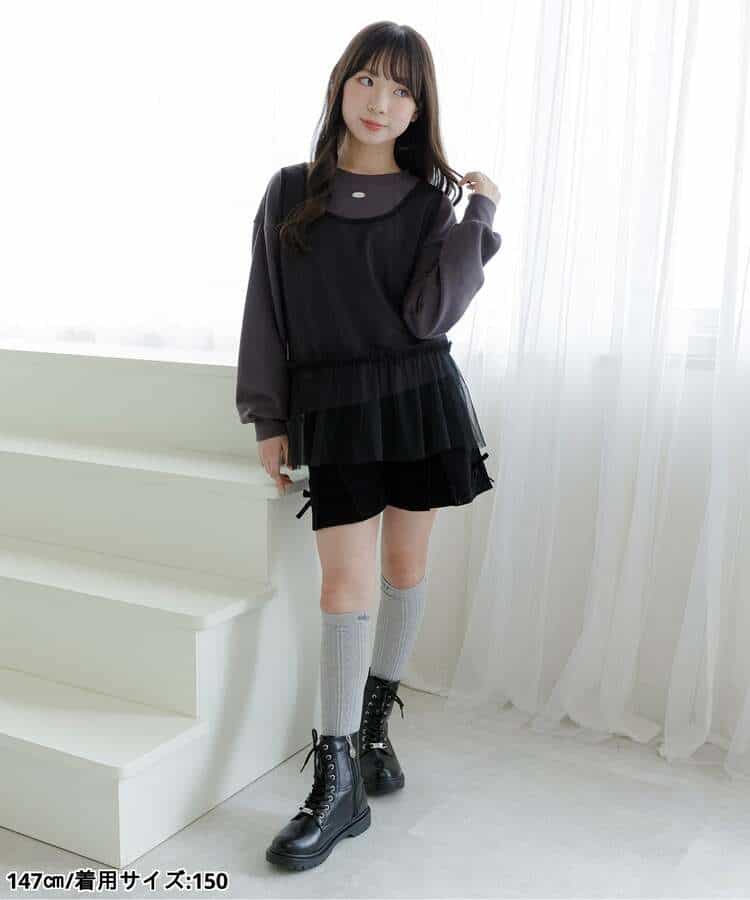 コーデュロイプリーツキュロット_985751