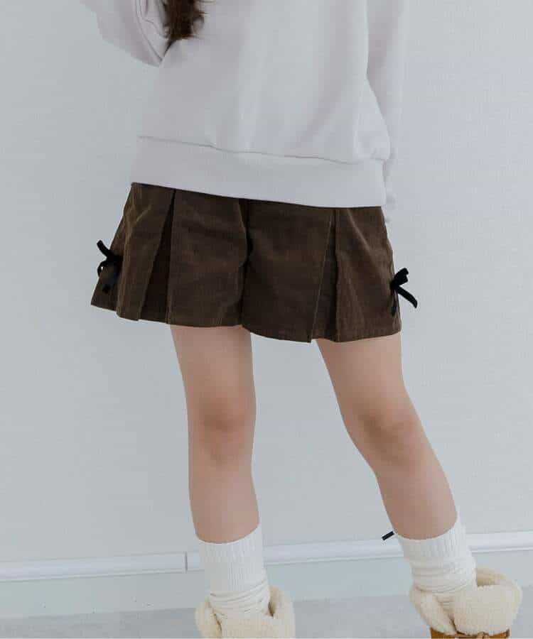 コーデュロイプリーツキュロット