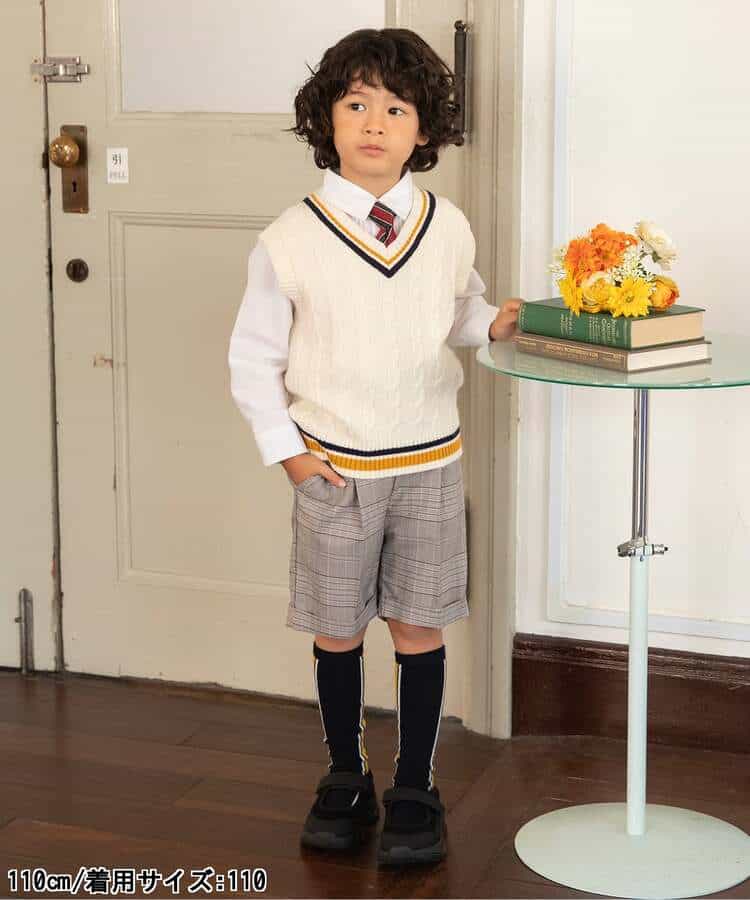 ＜フォーマル＞WEB限定  BOYSセットアップ　半パンツ  5分丈_971739