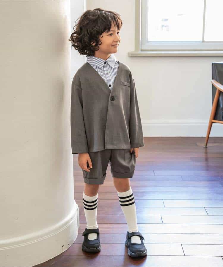 ＜フォーマル＞WEB限定  BOYSセットアップ　半パンツ  5分丈_971748