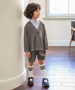 ＜フォーマル＞WEB限定  BOYSセットアップ　半パンツ  5分丈_971748