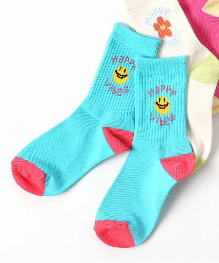 3P対象A GIRLSモチーフロゴソックス