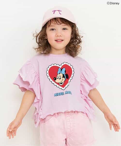 ディズニーキャラクター/フリルTシャツ