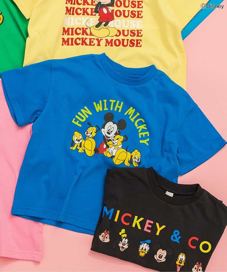 【リンク】【ディズニー】ミッキー＆フレンズ/バラエティTシャツ