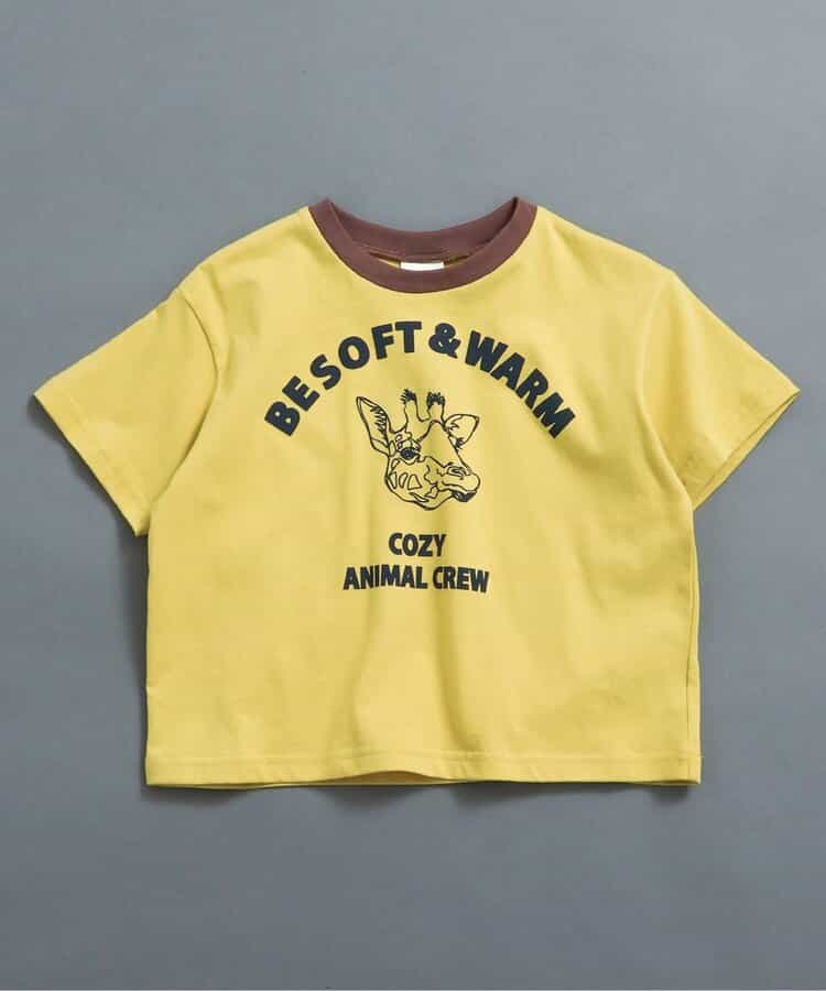 WEB限定  リンガー配色アニマルカレッジTシャツ