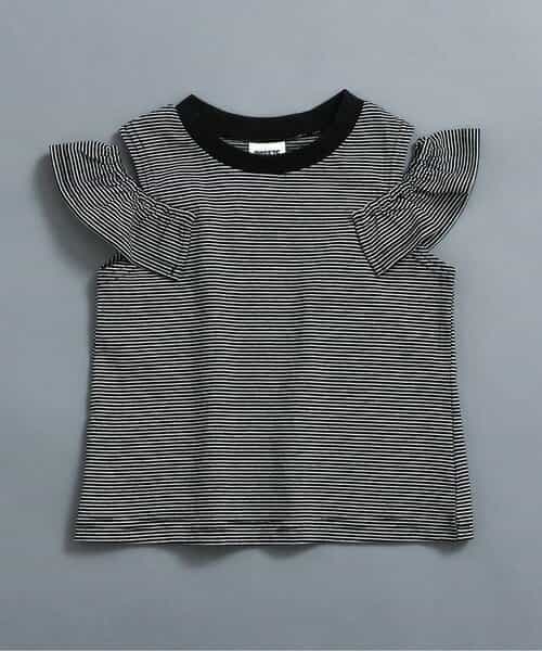 WEB限定   オープンショルダーフリルTシャツ