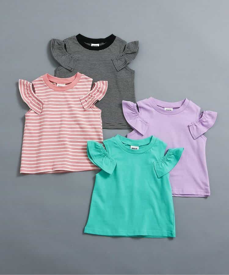 ★タイムセール★WEB限定   オープンショルダーフリルTシャツ_907309