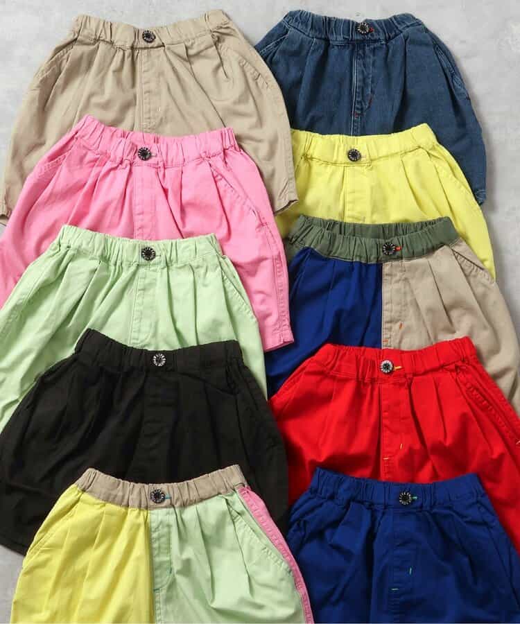 ★アウトレットセール★ツータックハーフパンツ  5分丈_775707
